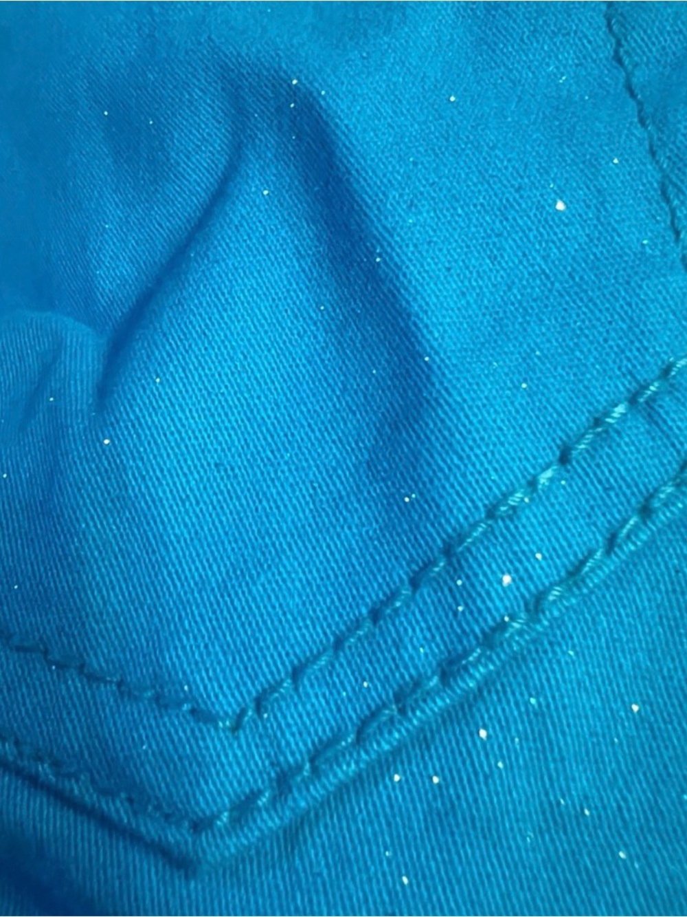 NWT Sparkly Glitter Total Girl Turquoise Pants 14R Jeans Leggings - Picture 4 of 4